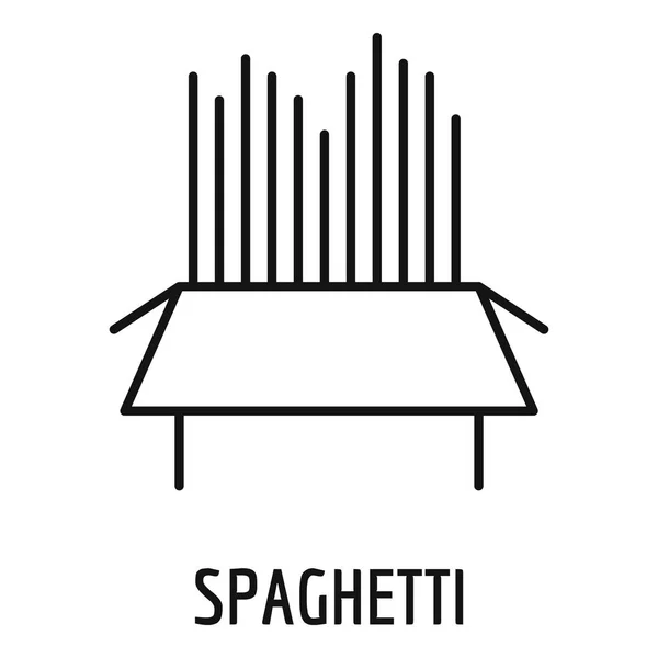 スパゲッティ アイコン、アウトラインのスタイル — ストックベクタ