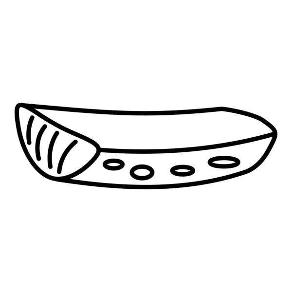 Aloe piece icon, outline style — Stock Vector