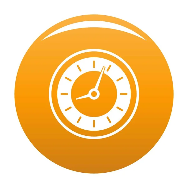 Klockan ikonen vektor orange — Stock vektor