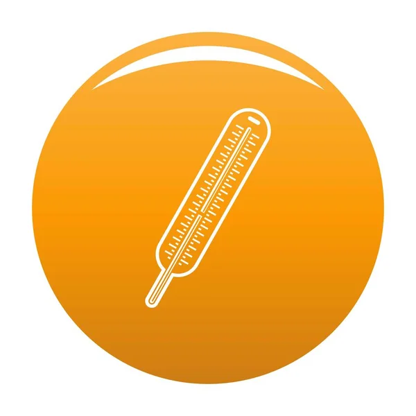 Higany hőmérő ikon vektor narancs — Stock Vector