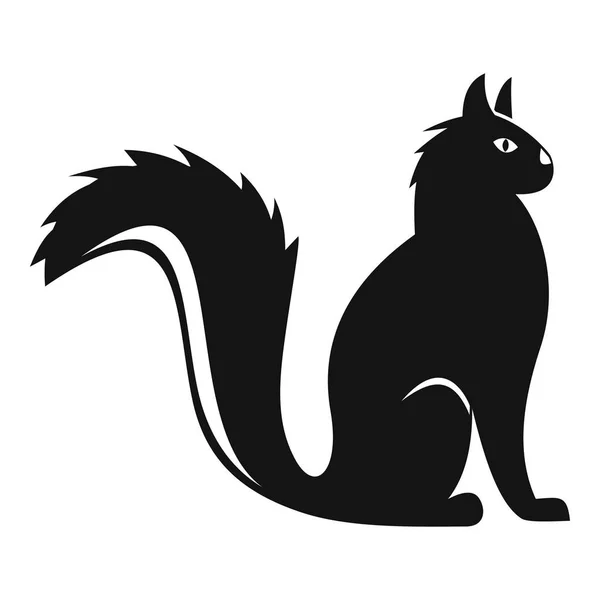 Кот значок, простой стиль — стоковый вектор