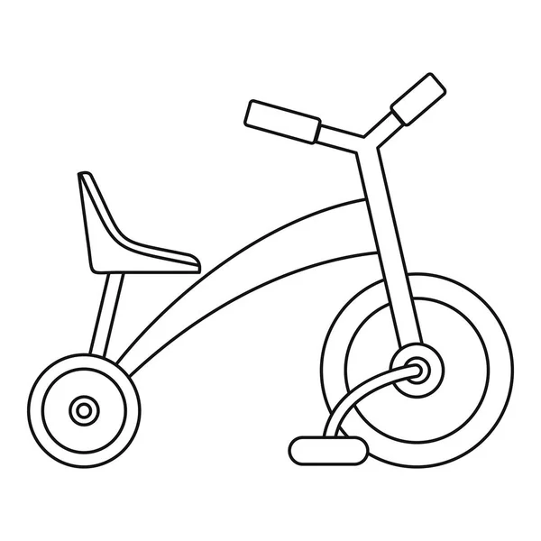 Ícone do triciclo das crianças, estilo do esboço —  Vetores de Stock