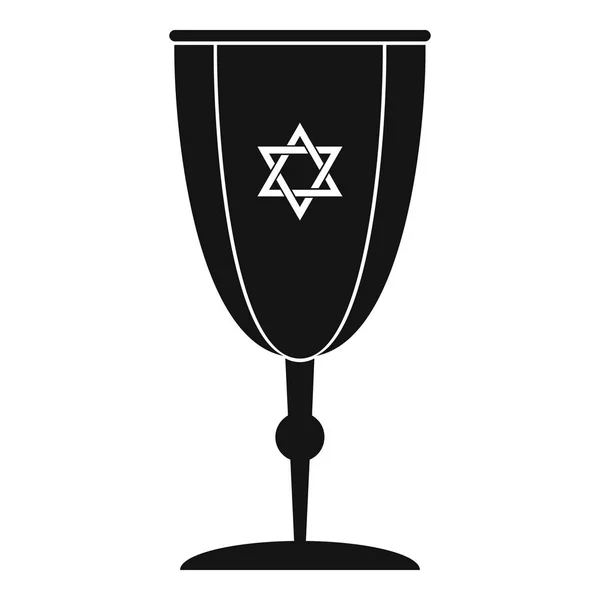 Judaism cup icon, simple style — Stock Vector