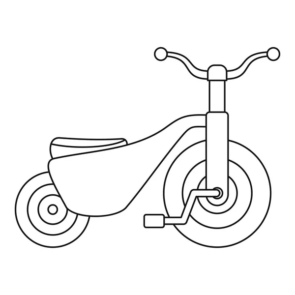 Ícone de triciclo menino, estilo esboço — Vetor de Stock
