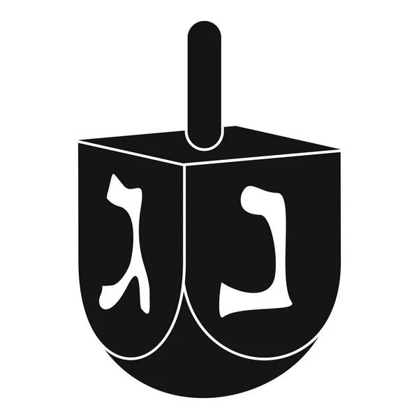 Jewish dreidel icon, simple style — Stock Vector