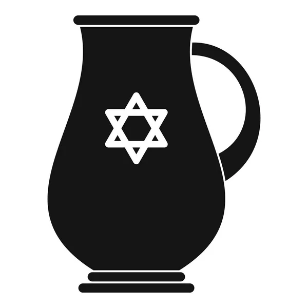 Jewish Jug Icon Simple Illustration Jewish Jug Vector Icon Web — Stock Vector