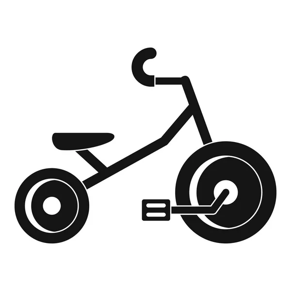 Kinder-Dreirad-Ikone, einfacher Stil — Stockvektor