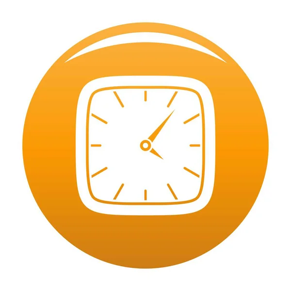Klocka vägg ikon vektor orange — Stock vektor