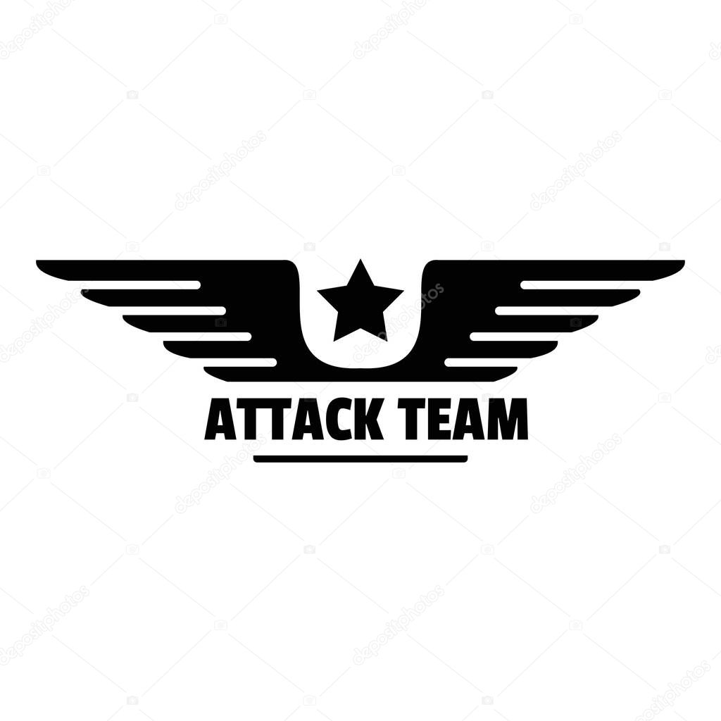 Atack avia team logo, simple style