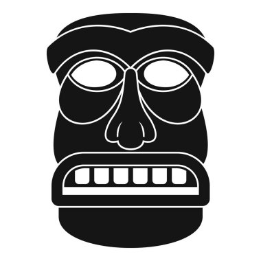 Aztec idol icon, simple style clipart