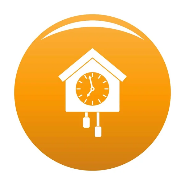 Relógio criativo ícone vetor laranja —  Vetores de Stock