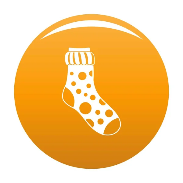 Плямистий шкарпетковий значок вектор оранжевий — стоковий вектор