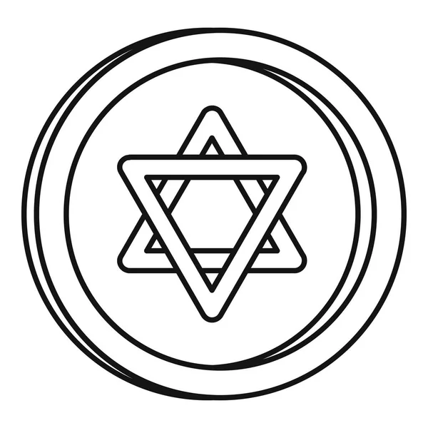 Εβραϊκή κέρμα εικονίδιο, στυλ διάρθρωσης — Διανυσματικό Αρχείο
