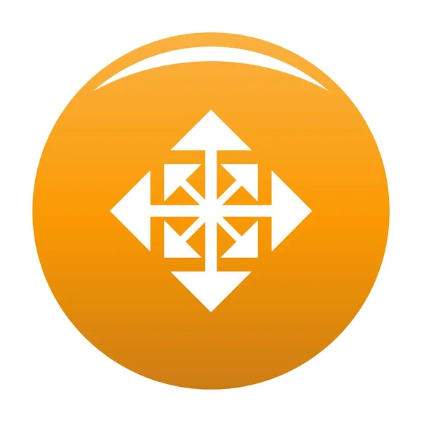 Cursor de deslocamento ícone de seta vetor laranja —  Vetores de Stock