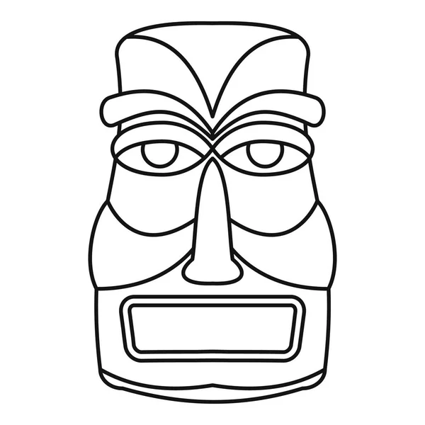 Hawaii idool standbeeld pictogram, Kaderstijl — Stockvector