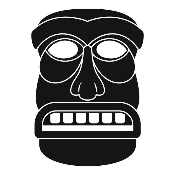 Azteekse idool pictogram, eenvoudige stijl — Stockvector