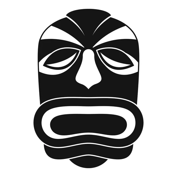 Ídolo ícone de máscara Tiki, estilo simples —  Vetores de Stock