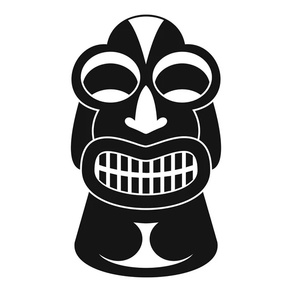 Ídolo Tiki icono de Hawai, estilo simple — Vector de stock