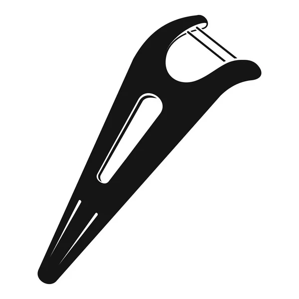 Ícone de ferramenta fio dental, estilo simples — Vetor de Stock