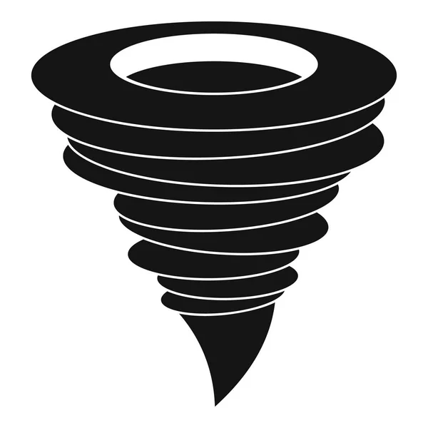 Storm orkaan pictogram, eenvoudige stijl — Stockvector