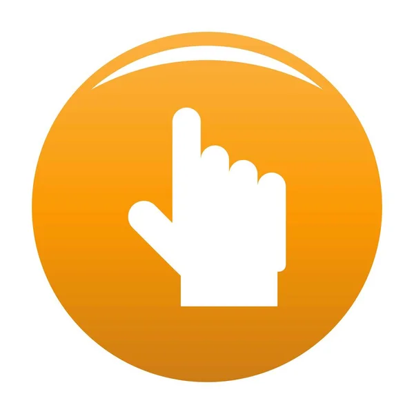 Cursor de mano icono del sitio web vector naranja — Archivo Imágenes Vectoriales