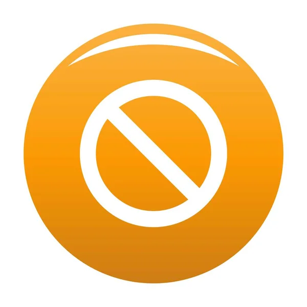 Cursor stop elemento ícone vetor laranja — Vetor de Stock