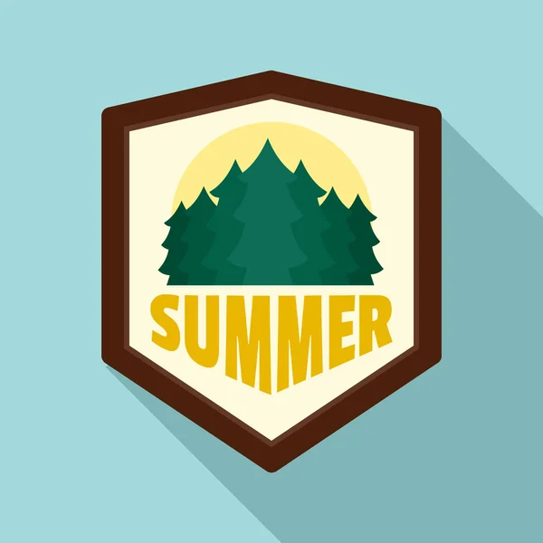 Summer forest logo, flat style