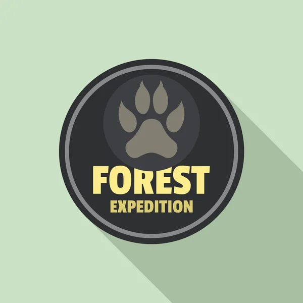 Logotipo de expedición forestal, estilo plano — Vector de stock