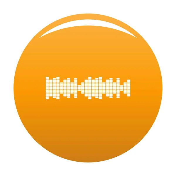 Ecualizador sonido icono vector naranja — Archivo Imágenes Vectoriales