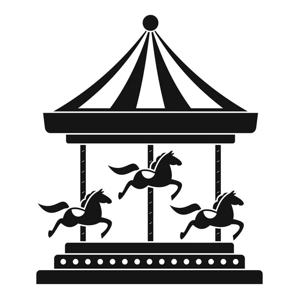 Піктограма Кінної Каруселі Проста Ілюстрація Каруселі Коней Векторна Ікона Веб — стоковий вектор
