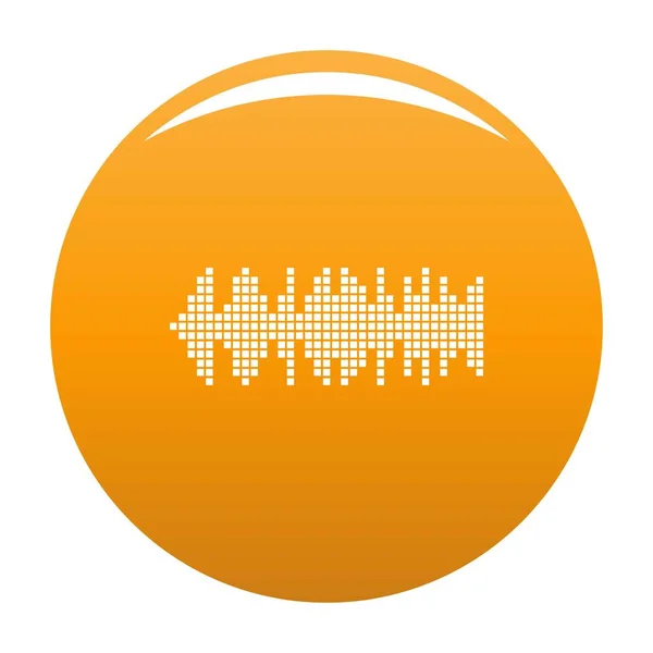 Equalizer wavy radio icon vector orange — Stock Vector