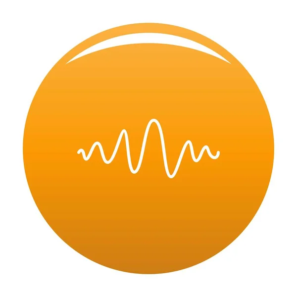 Equalizer melody radio icon vector orange — Stock Vector