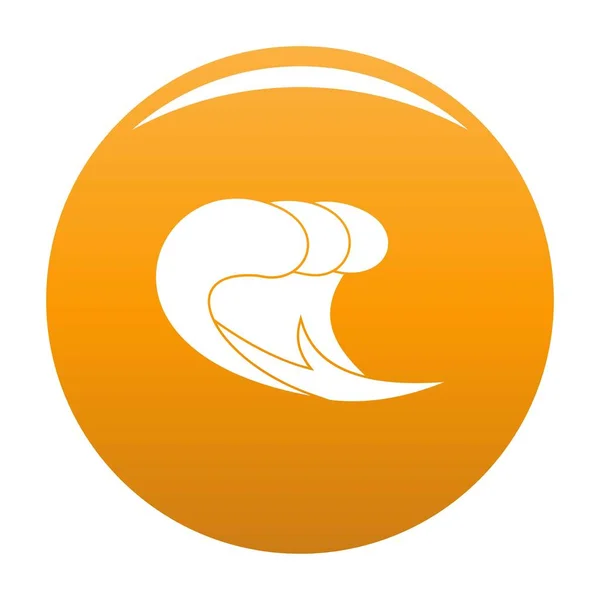 Wave surf ikon vektor orange — Stock vektor