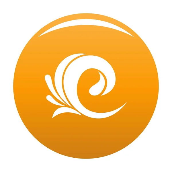Vague tsunami icône vecteur orange — Image vectorielle