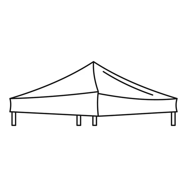 Icona tenda, stile contorno — Vettoriale Stock