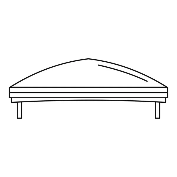 Açık fest çadır simgesi, anahat stili — Stok Vektör