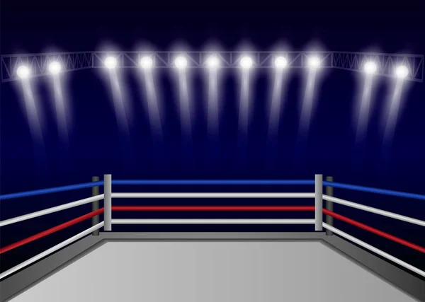 Fondo de concepto de anillo de boxeo, estilo realista — Vector de stock