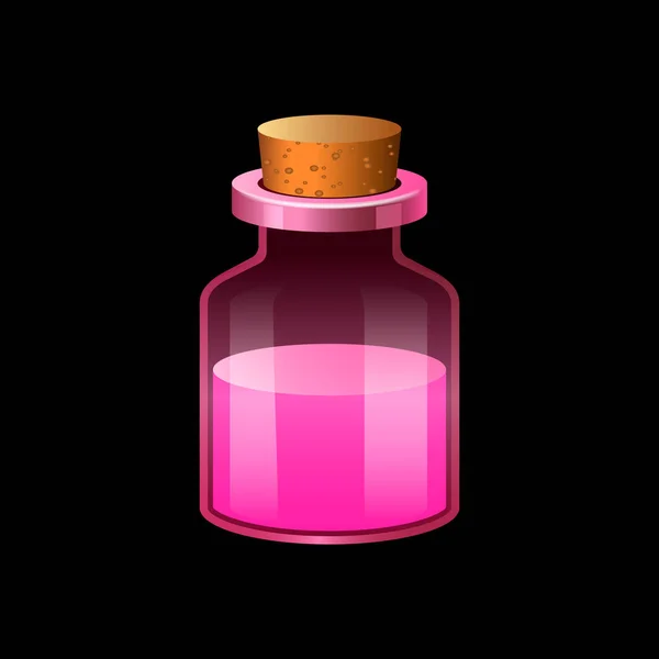 Reink glass flask icon, cartoon style — стоковый вектор