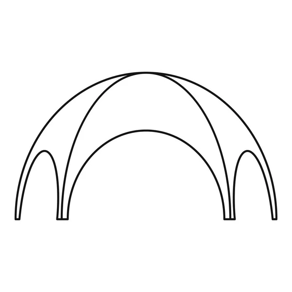圆形帐篷图标, 轮廓样式 — 图库矢量图片