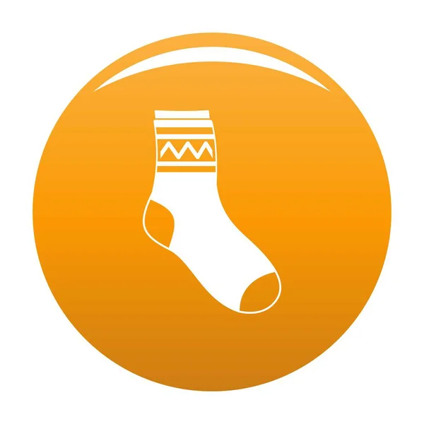 Tela calcetín icono vector naranja — Vector de stock