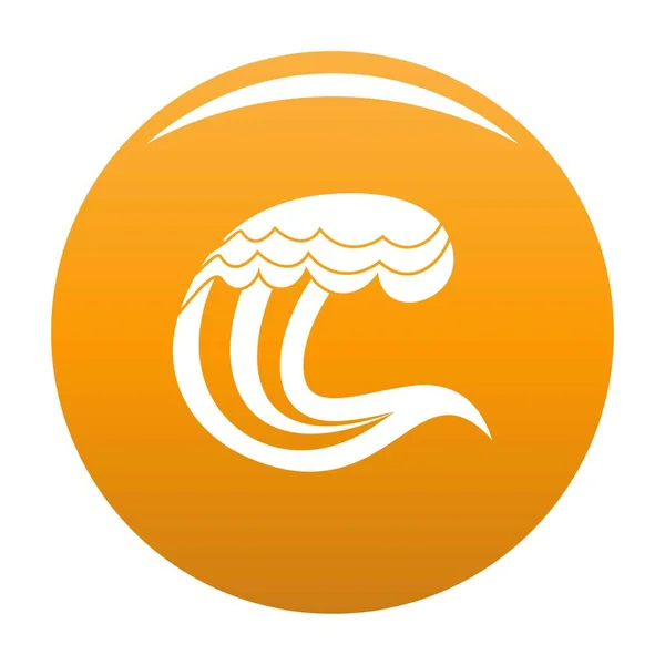 Wave nature icon vector orange