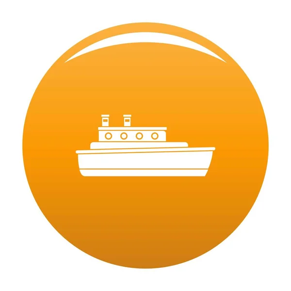 Schiff Reise Symbol Vektor orange — Stockvektor