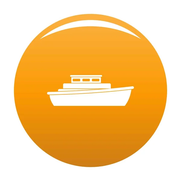 Loď design ikona Vektor oranžové — Stockový vektor