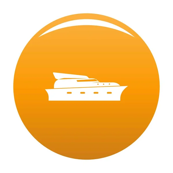 Значок яхти Векторний помаранчевий — стоковий вектор