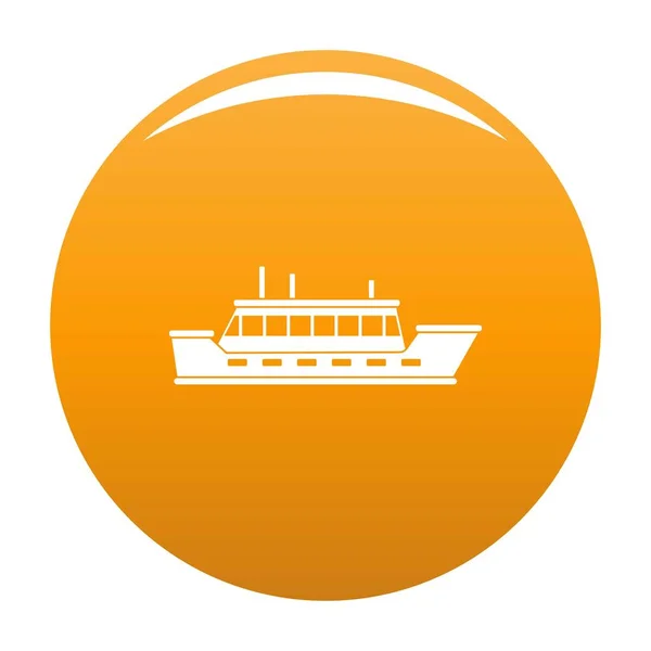 Ship trip icon vector orange — Stock Vector