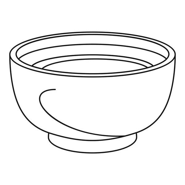 Icona zuppa di spinaci, stile contorno — Vettoriale Stock