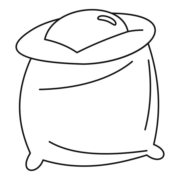 Icona sacchetto di grano, stile contorno — Vettoriale Stock