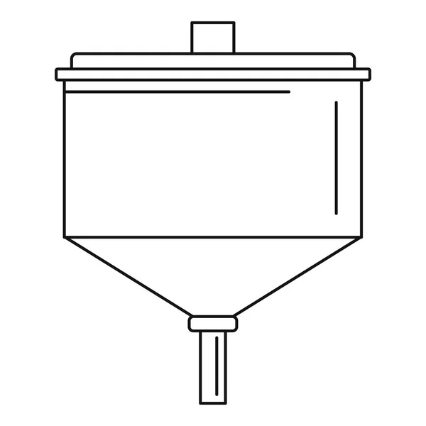 Icono de filtro de cerveza, estilo de contorno — Vector de stock