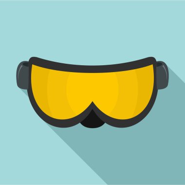 Kayak Gözlüğü simgesi, düz stil