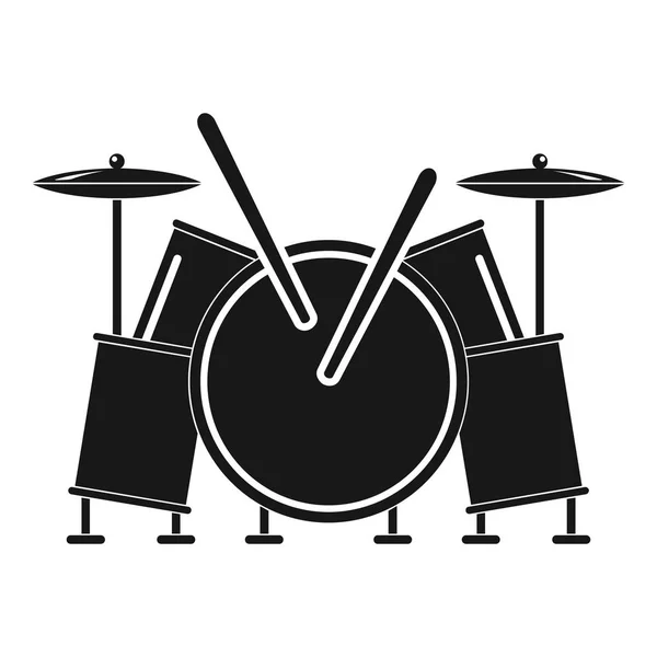 Bicí hudební ikona, jednoduchý styl — Stockový vektor
